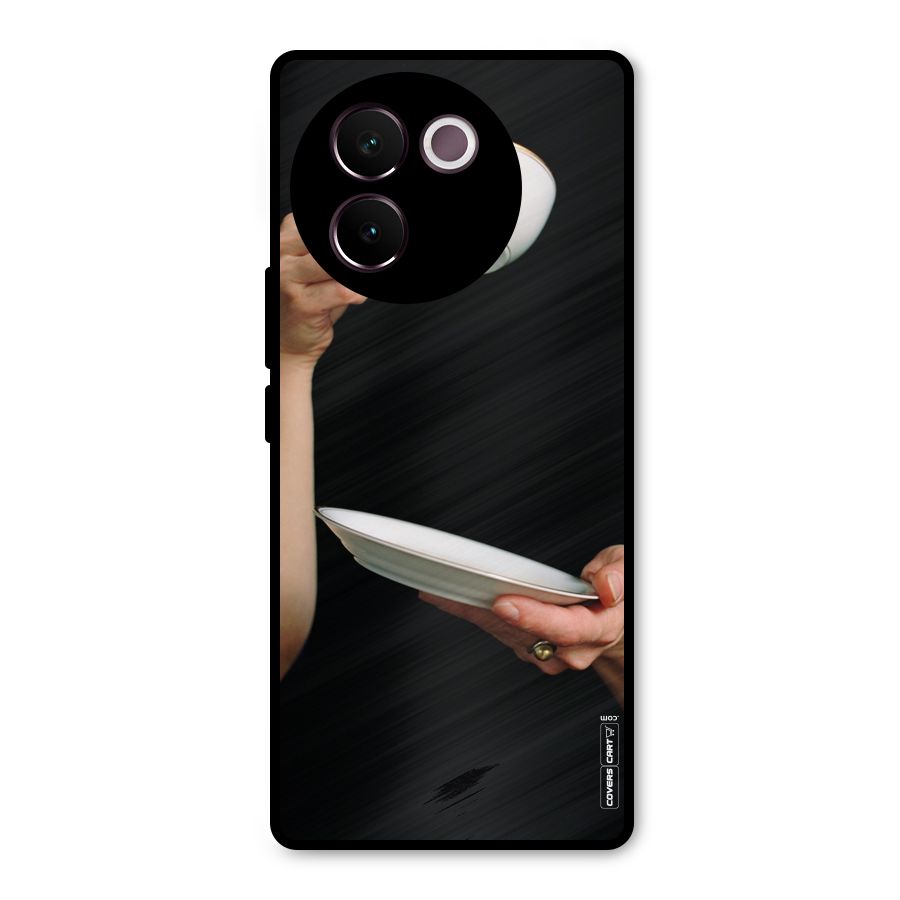 Classic Tea Cup Metal Back Case for Vivo V30e
