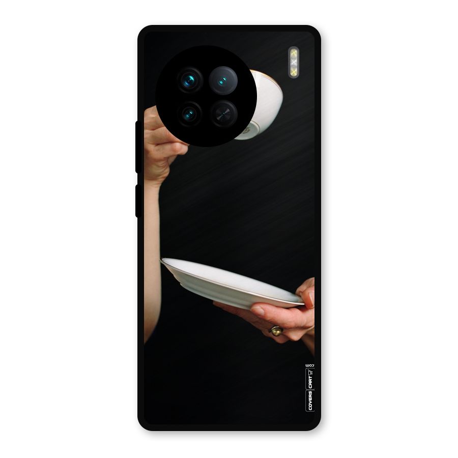 Classic Tea Cup Metal Back Case for Vivo X90
