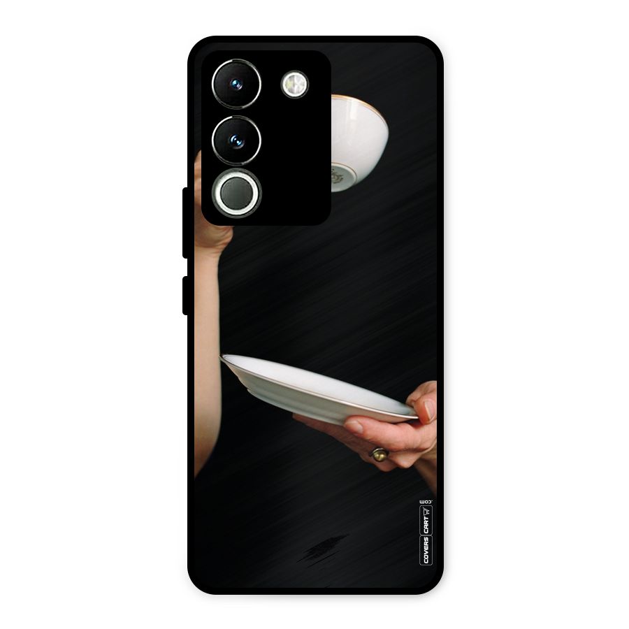 Classic Tea Cup Metal Back Case for Vivo Y200