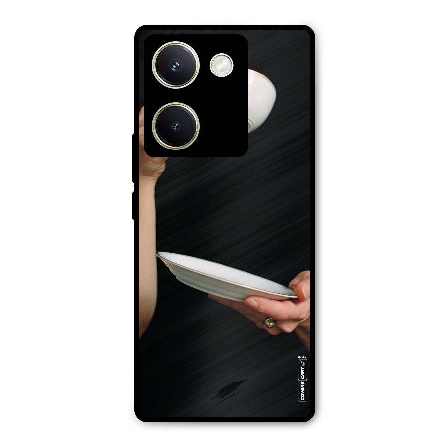Classic Tea Cup Metal Back Case for Vivo Y200 Pro