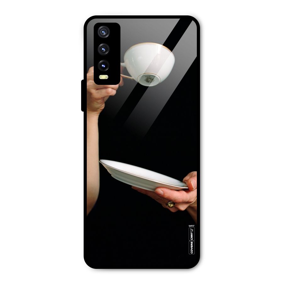 Classic Tea Cup Metal Back Case for Vivo Y20g