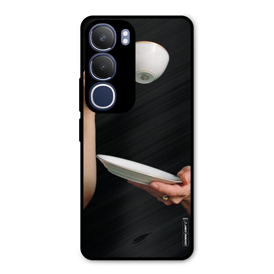Classic Tea Cup Metal Back Case for Vivo Y29