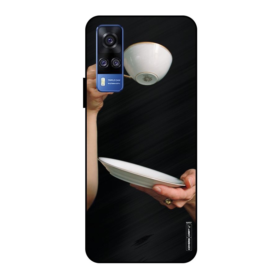 Classic Tea Cup Metal Back Case for Vivo Y51