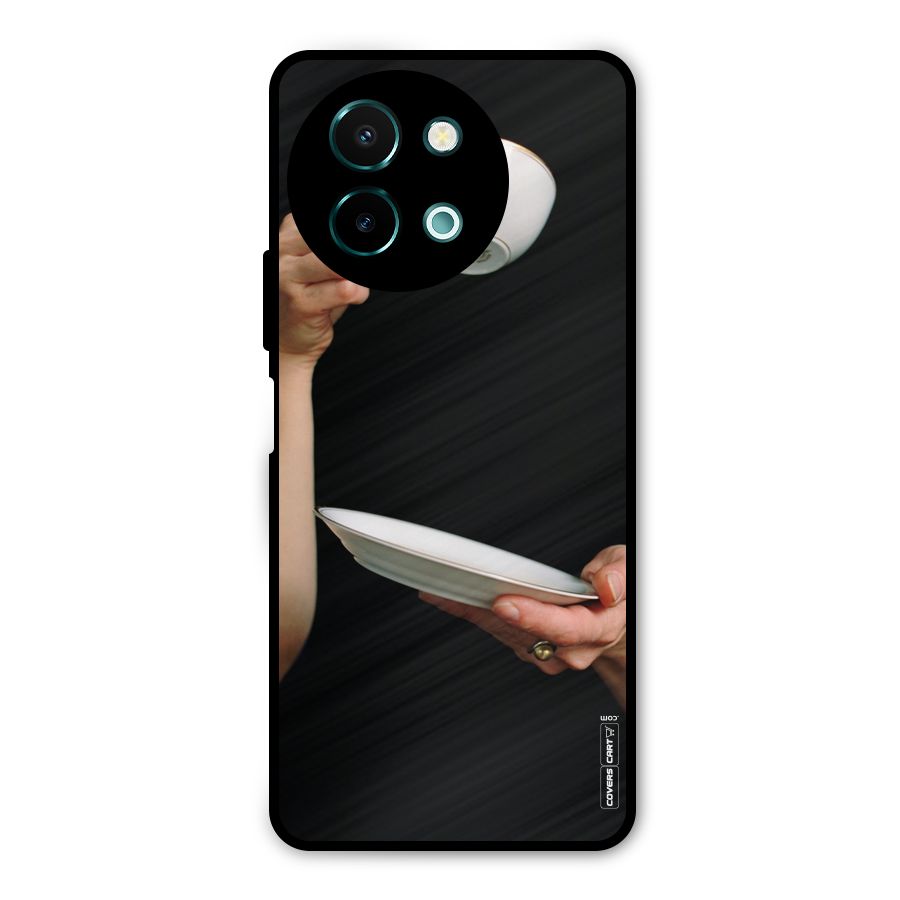 Classic Tea Cup Metal Back Case for Vivo Y58