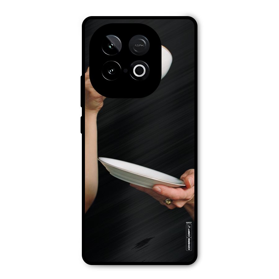 Classic Tea Cup Metal Back Case for iQOO Neo 10