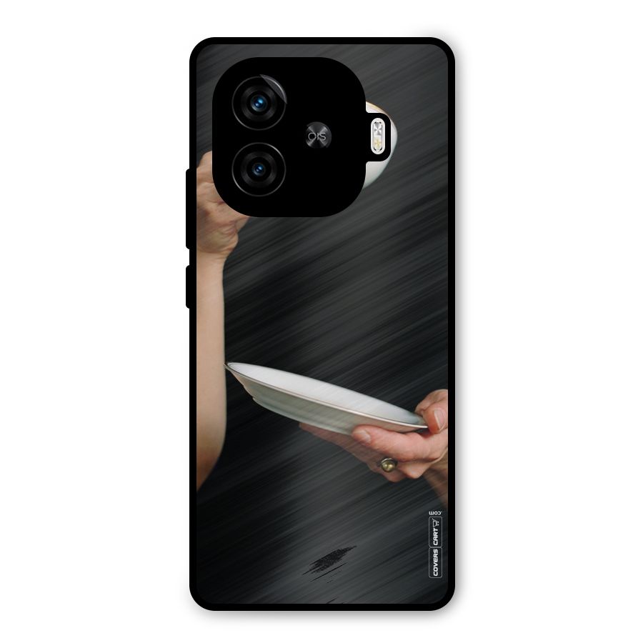 Classic Tea Cup Metal Back Case for iQOO Neo 10R