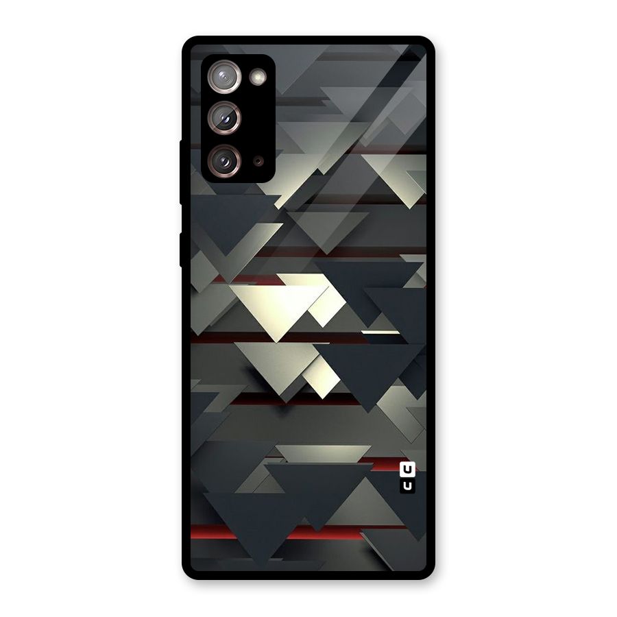 Classic Triangles Design Glass Back Case for Galaxy Note 20