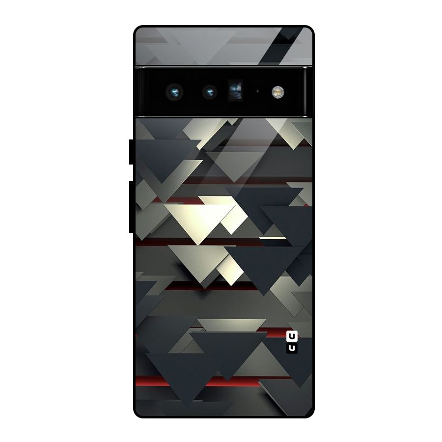 Classic Triangles Design Glass Back Case for Google Pixel 6 Pro