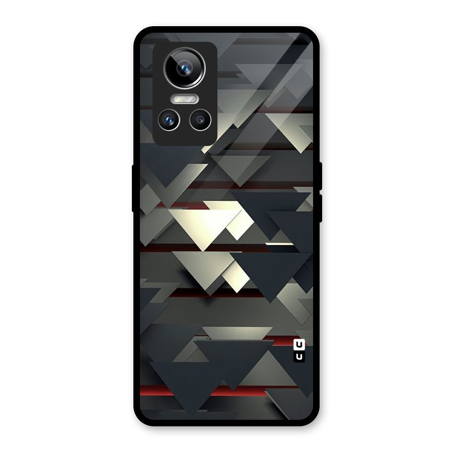 Classic Triangles Design Glass Back Case for Realme GT Neo 3