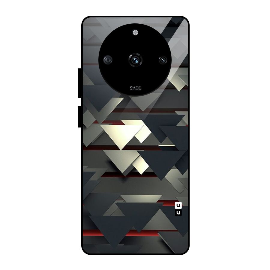 Classic Triangles Design Glass Back Case for Realme Narzo 60 5G
