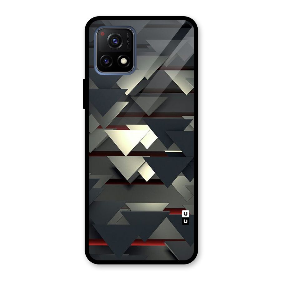Classic Triangles Design Glass Back Case for Vivo Y72 5G