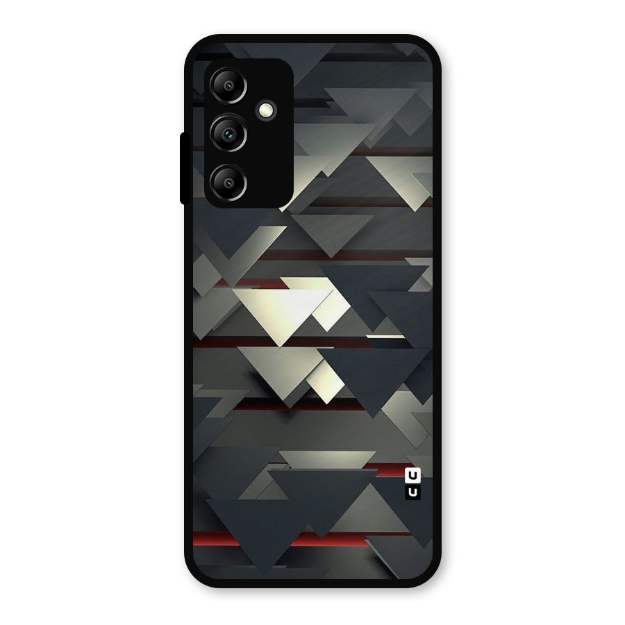 Classic Triangles Design Metal Back Case for Galaxy A14 5G
