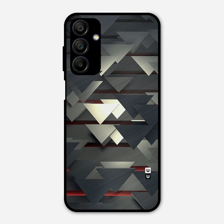 Classic Triangles Design Metal Back Case for Galaxy A15 5G