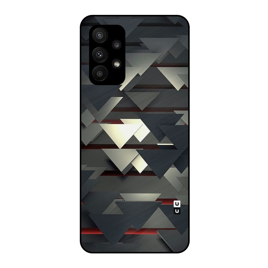 Classic Triangles Design Metal Back Case for Galaxy A23