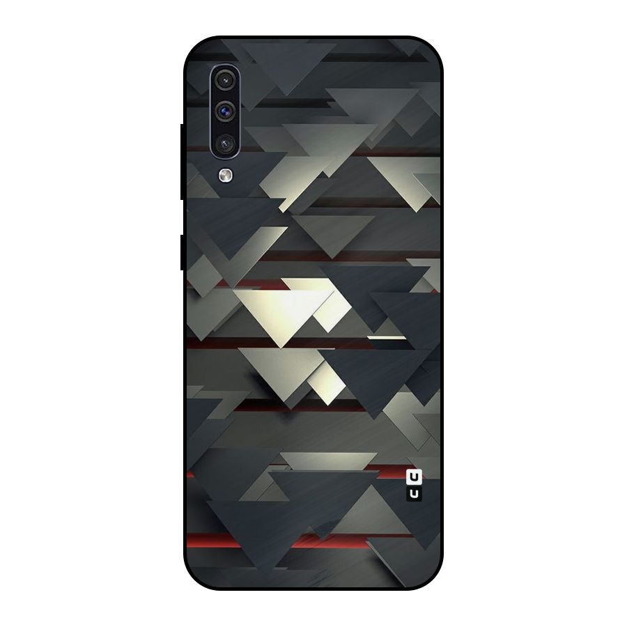 Classic Triangles Design Metal Back Case for Galaxy A30s