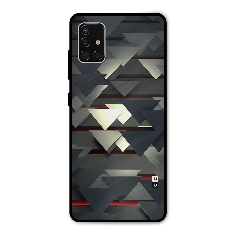 Classic Triangles Design Metal Back Case for Galaxy A51