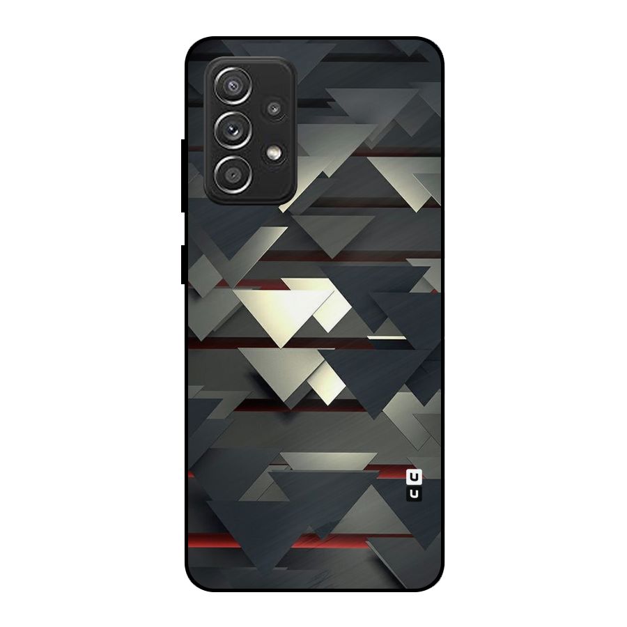 Classic Triangles Design Metal Back Case for Galaxy A52