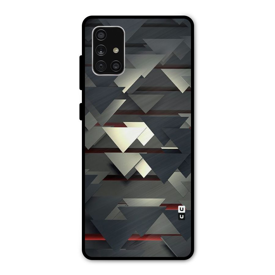 Classic Triangles Design Metal Back Case for Galaxy A71