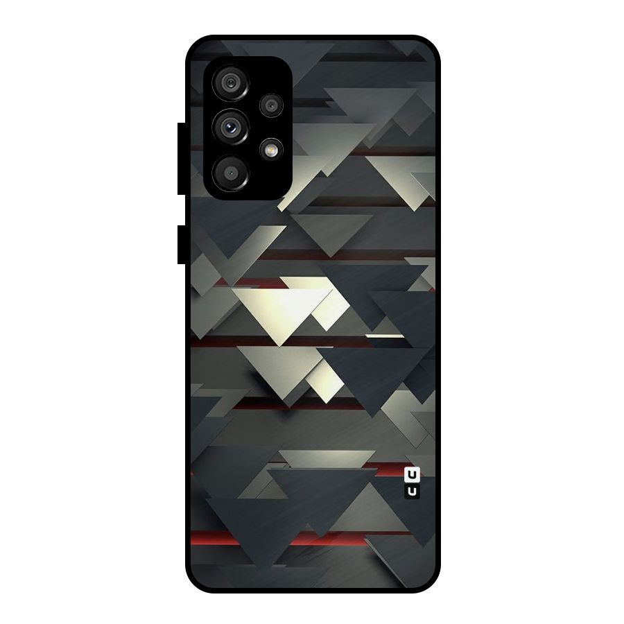 Classic Triangles Design Metal Back Case for Galaxy A73 5G