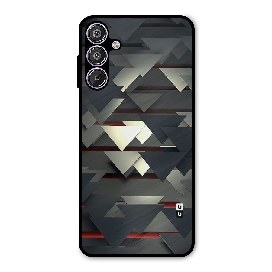 Classic Triangles Design Metal Back Case for Galaxy F15