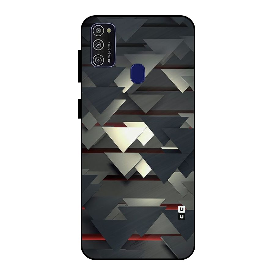 Classic Triangles Design Metal Back Case for Galaxy M21
