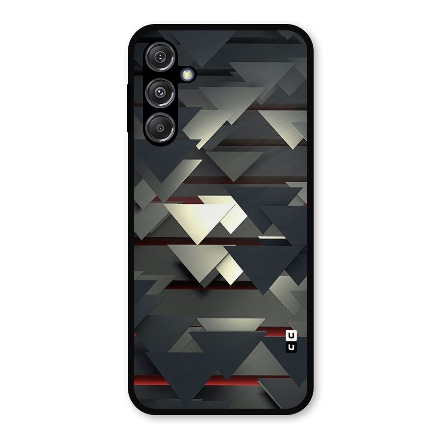 Classic Triangles Design Metal Back Case for Galaxy M34 5G