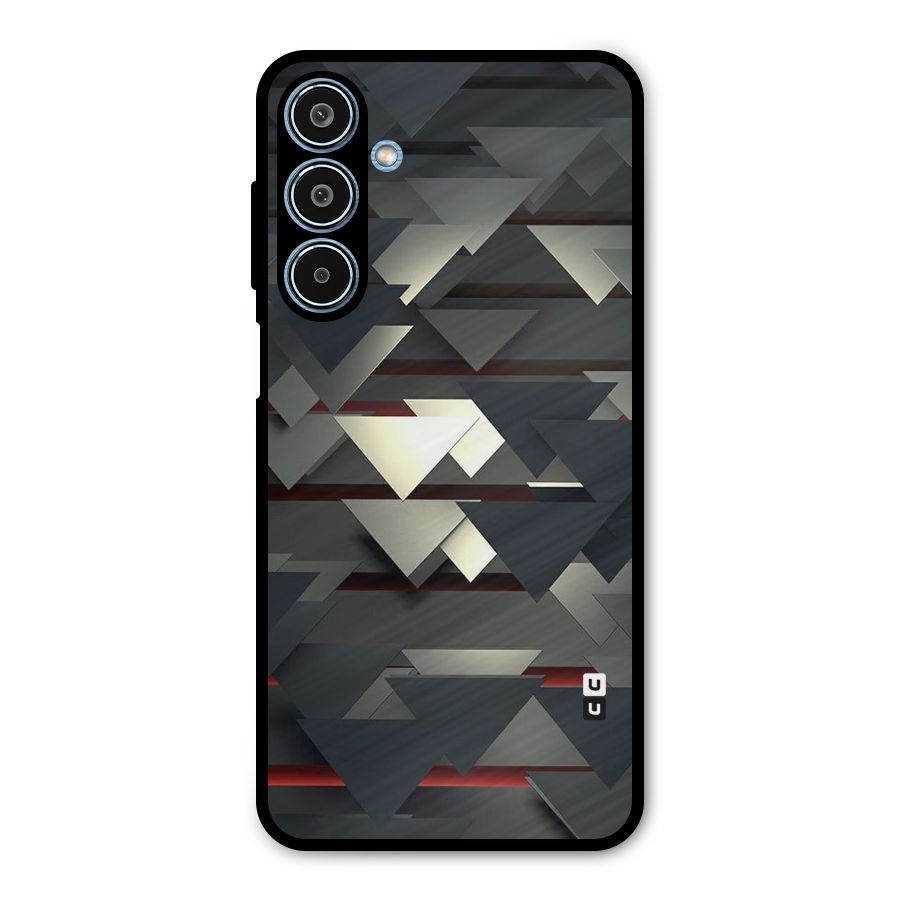 Classic Triangles Design Metal Back Case for Galaxy M35