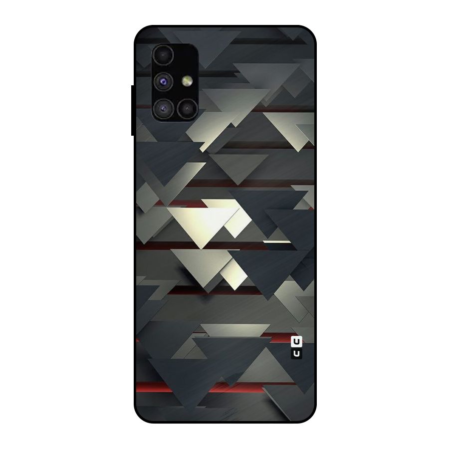 Classic Triangles Design Metal Back Case for Galaxy M51