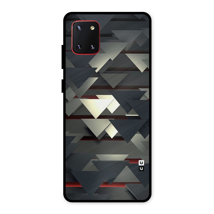 Classic Triangles Design Metal Back Case for Galaxy Note 10 Lite