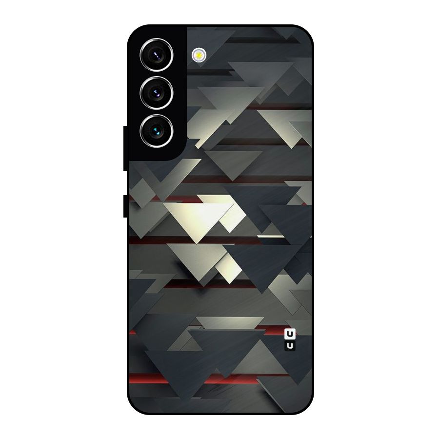 Classic Triangles Design Metal Back Case for Galaxy S22 5G