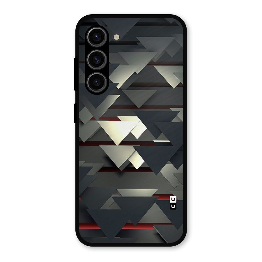 Classic Triangles Design Metal Back Case for Galaxy S23