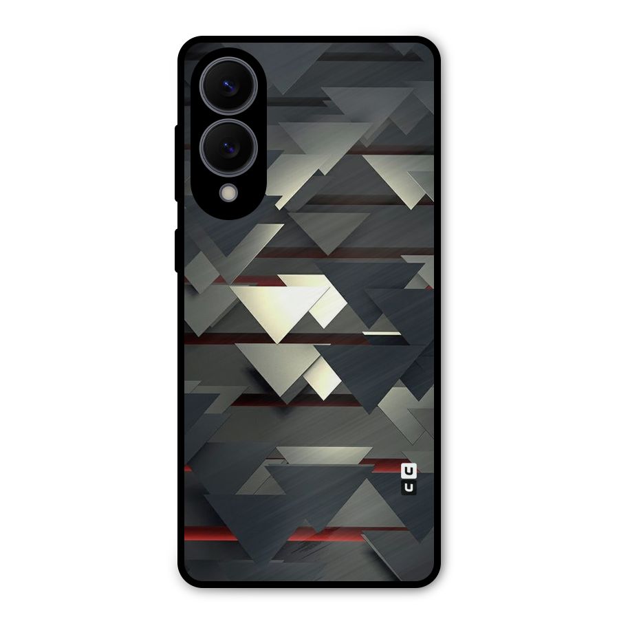 Classic Triangles Design Metal Back Case for Galaxy S25 Edge
