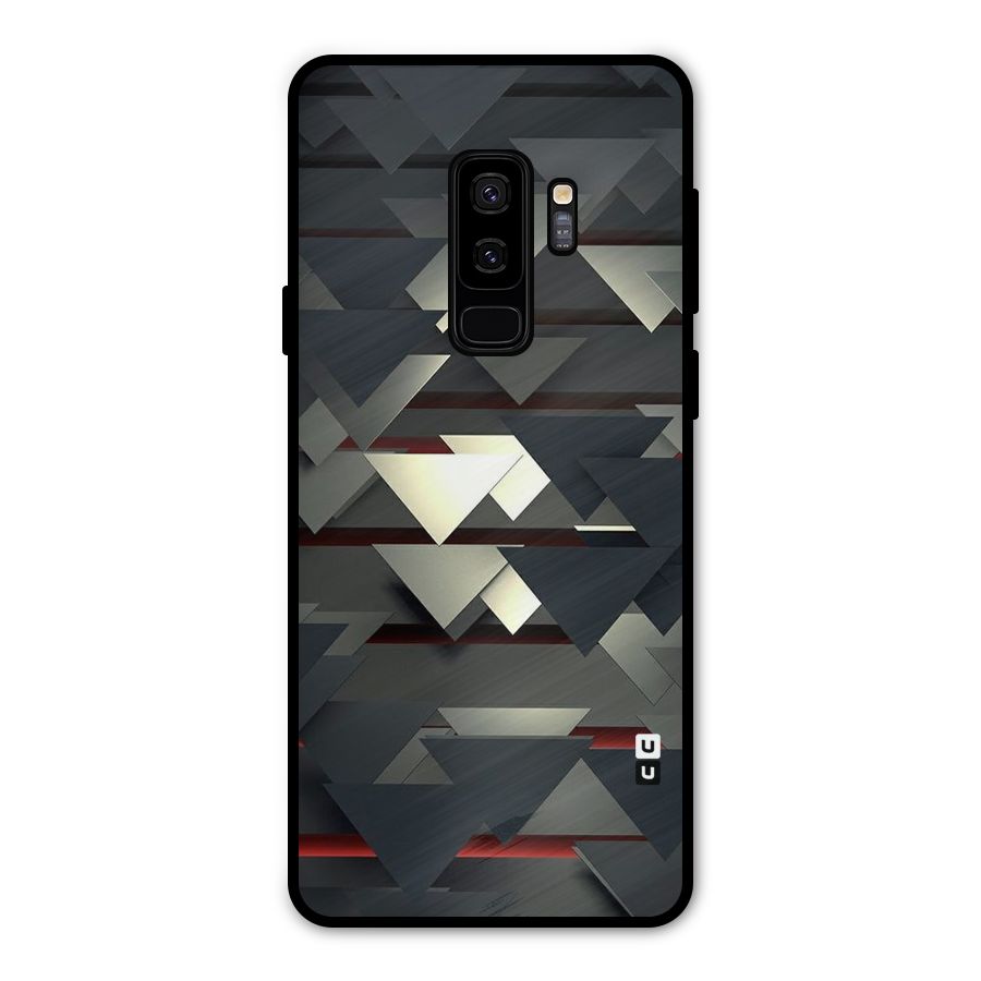 Classic Triangles Design Metal Back Case for Galaxy S9 Plus