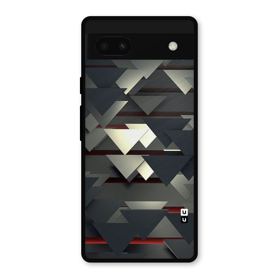 Classic Triangles Design Metal Back Case for Google Pixel 6a