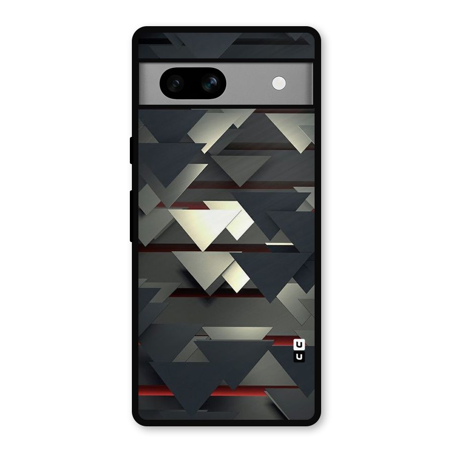 Classic Triangles Design Metal Back Case for Google Pixel 7a
