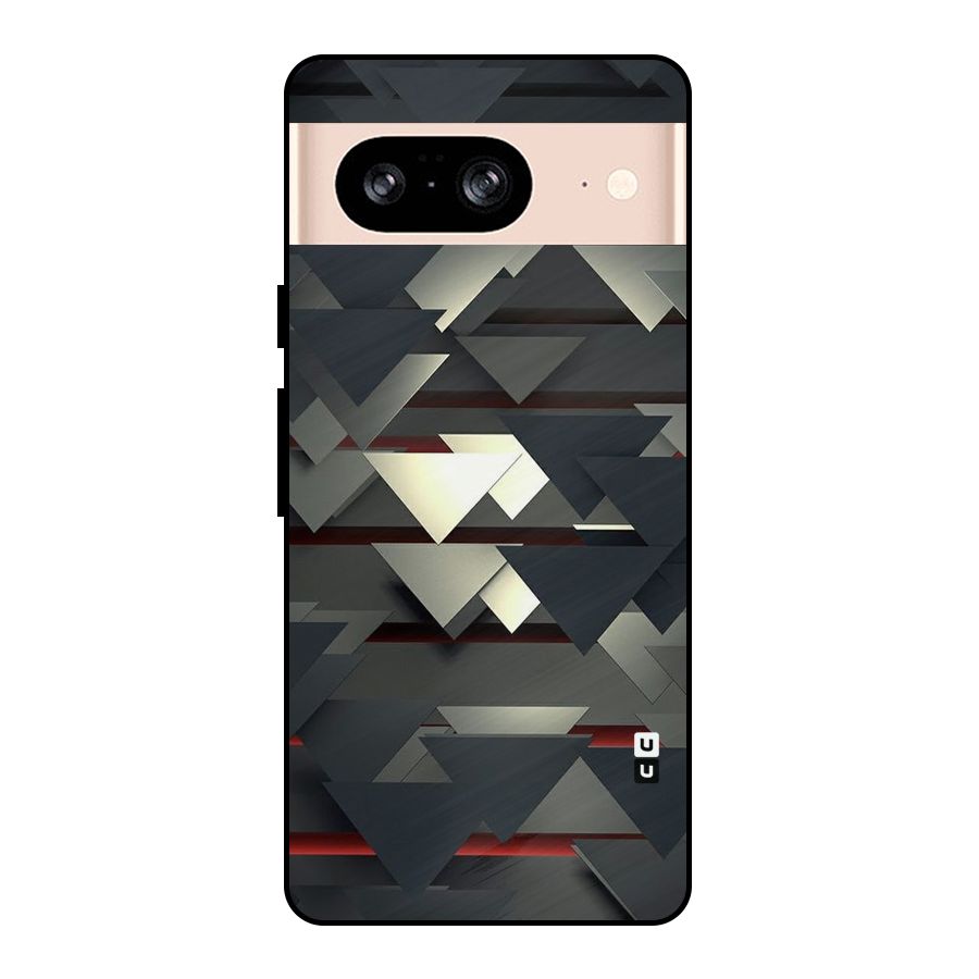 Classic Triangles Design Metal Back Case for Google Pixel 8