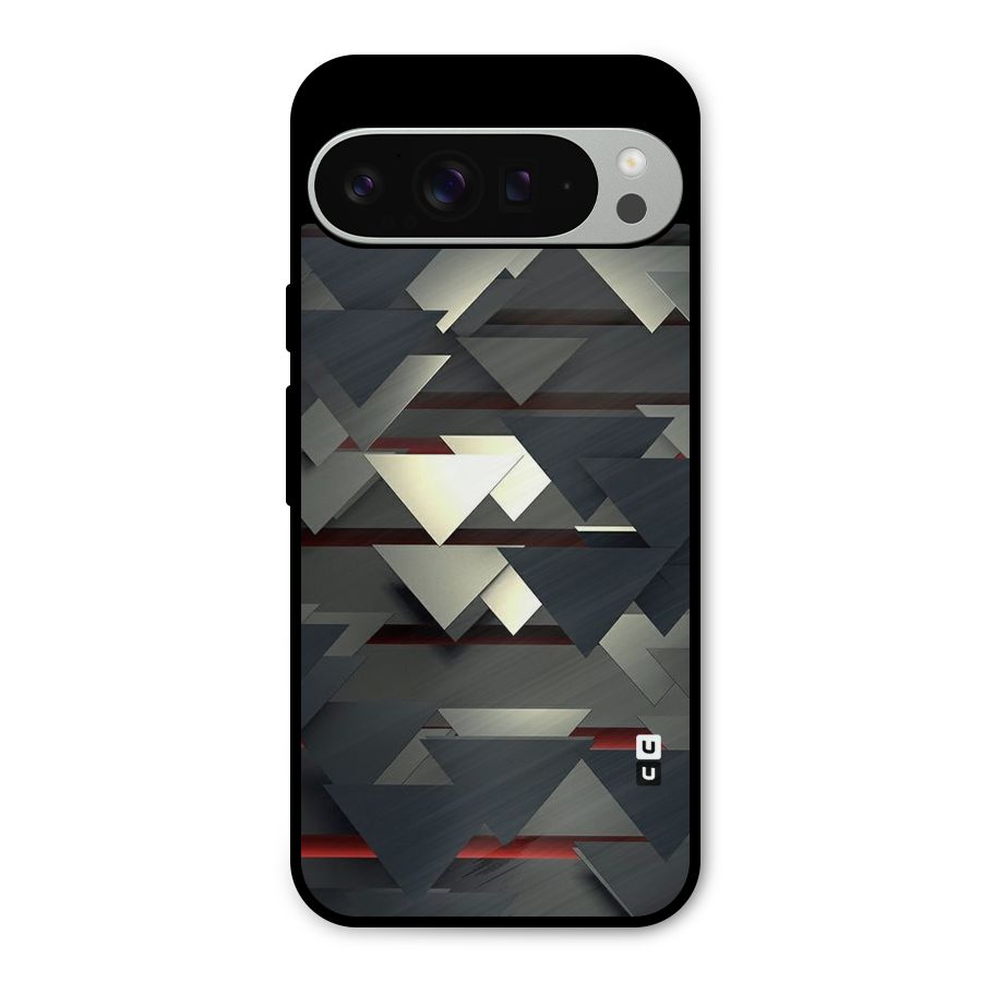 Classic Triangles Design Metal Back Case for Google Pixel 9 Pro XL