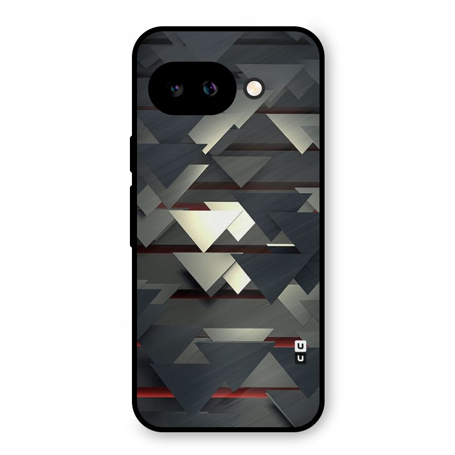 Classic Triangles Design Metal Back Case for Google Pixel 9a