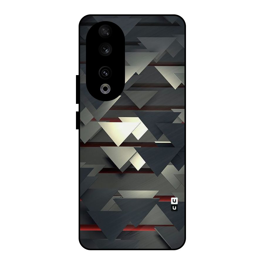 Classic Triangles Design Metal Back Case for Honor 90