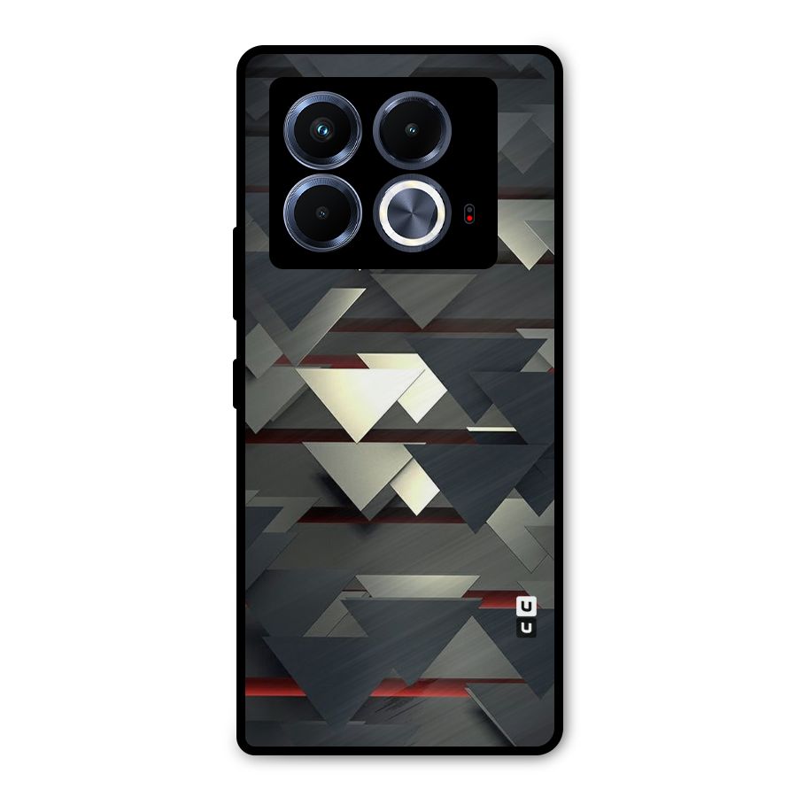 Classic Triangles Design Metal Back Case for Infinix Note 40 5G