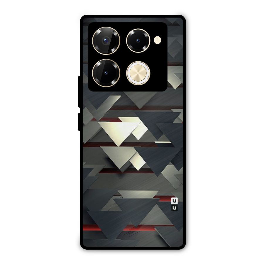 Classic Triangles Design Metal Back Case for Infinix Note 40 Pro