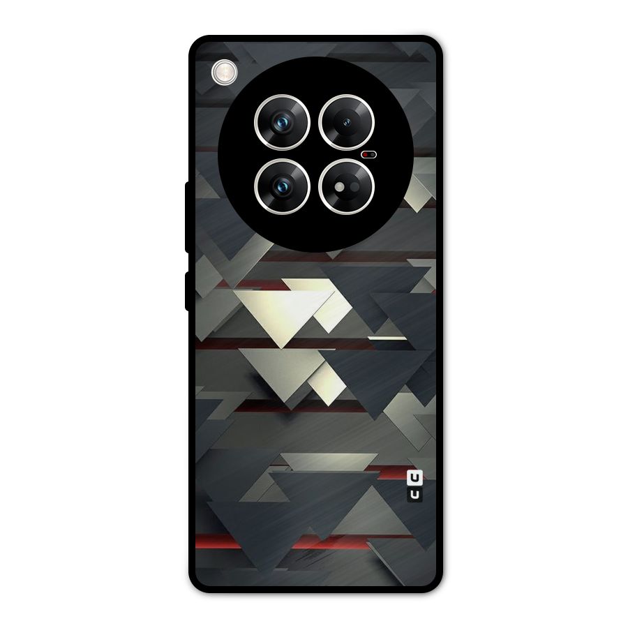 Classic Triangles Design Metal Back Case for Infinix Zero 40 5G