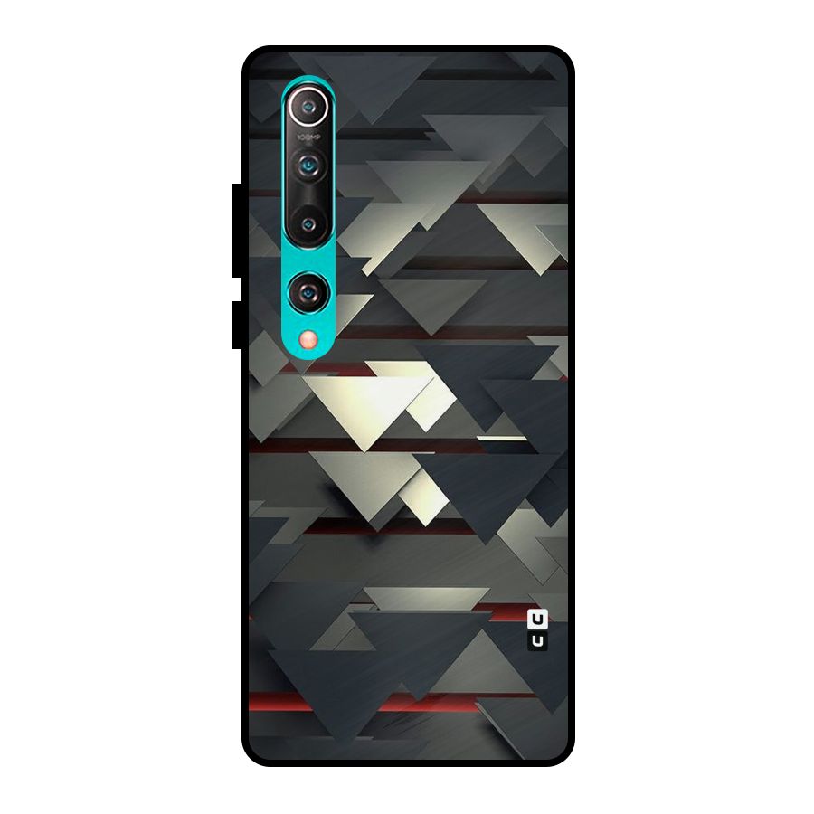 Classic Triangles Design Metal Back Case for Mi 10