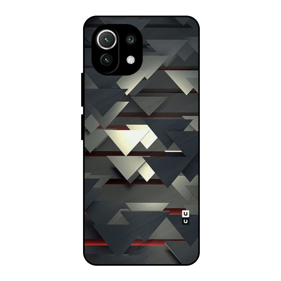 Classic Triangles Design Metal Back Case for Mi 11 Lite
