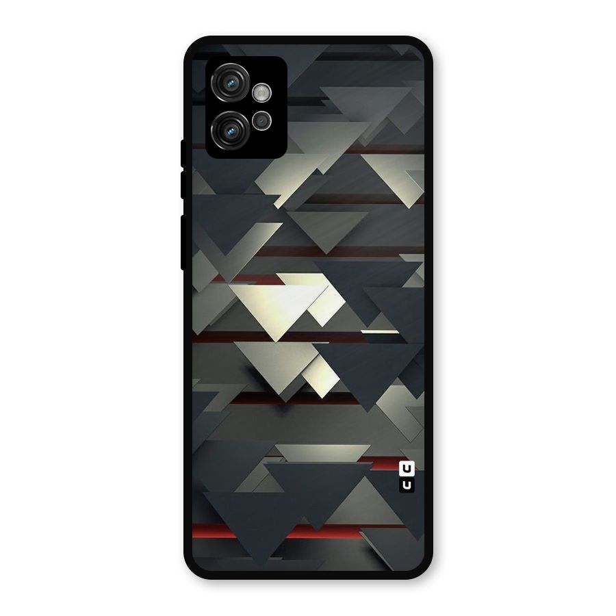 Classic Triangles Design Metal Back Case for Moto G32