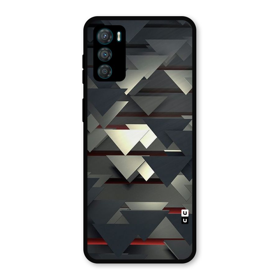 Classic Triangles Design Metal Back Case for Moto G42