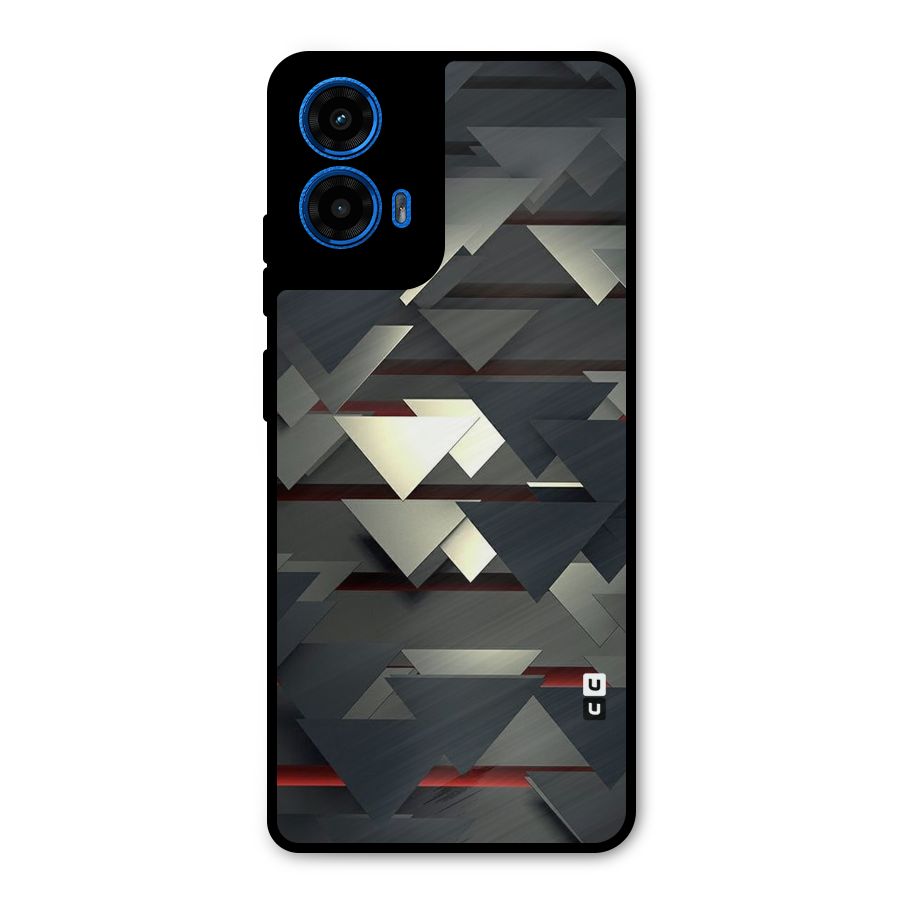 Classic Triangles Design Metal Back Case for Moto G45