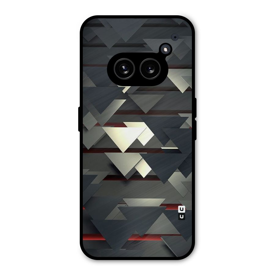 Classic Triangles Design Metal Back Case for Nothing Phone 2a Plus