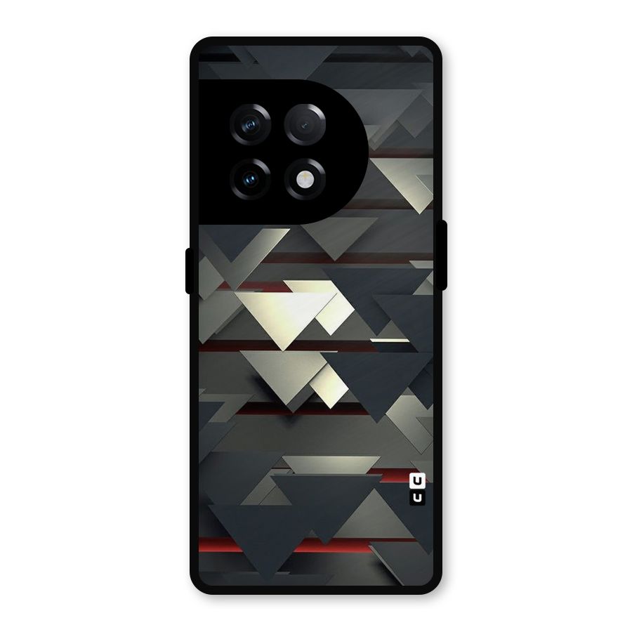 Classic Triangles Design Metal Back Case for OnePlus 11R