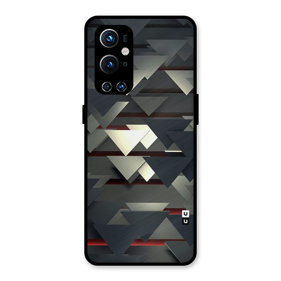 Classic Triangles Design Metal Back Case for OnePlus 9 Pro
